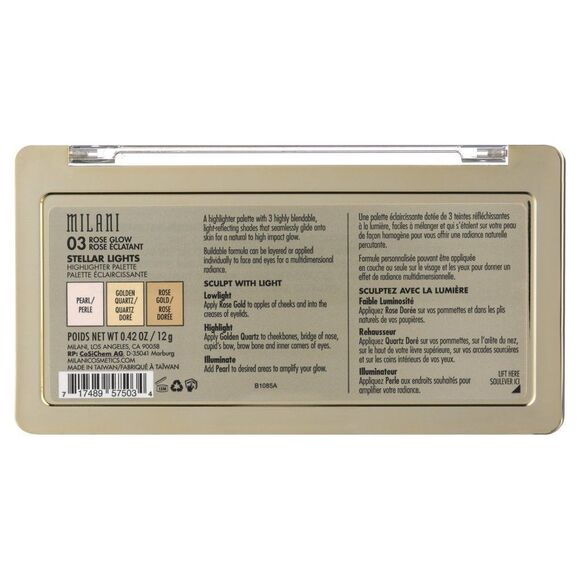 Milani Stellar Lights Highlighter Palette "03 Rose Glow" NEW SEALED!!! - Picture 2 of 8